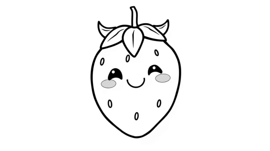 Strawberry with a Cheerful Grin