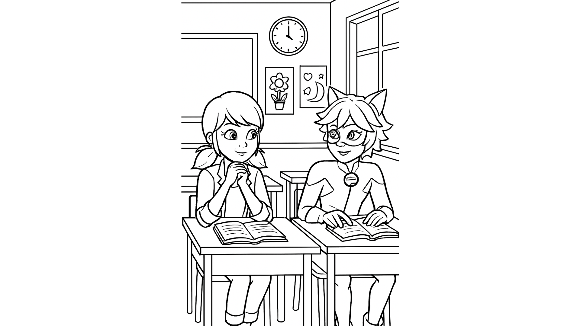 Ladybug at School with Classmates