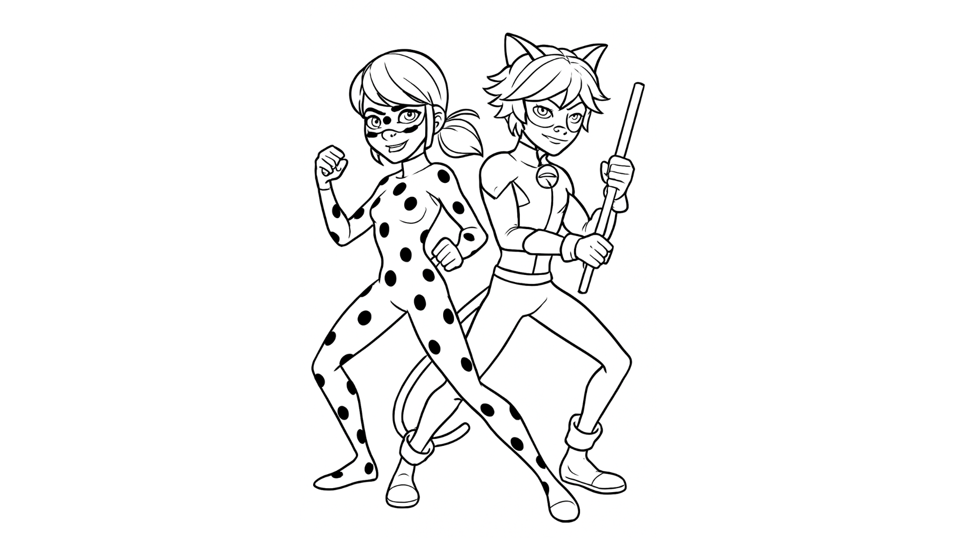 Ladybug and Cat Noir Back-To-Back