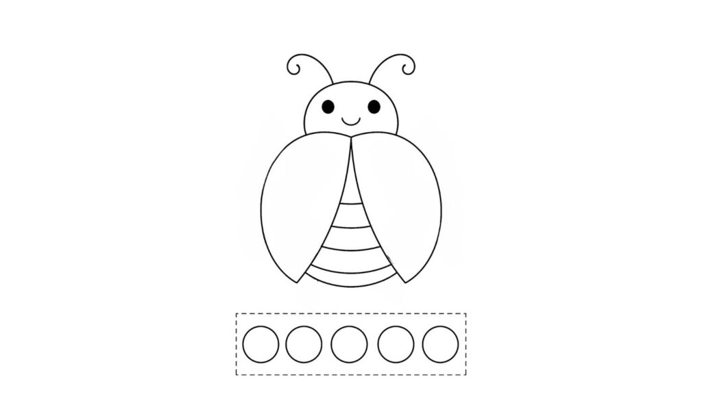 Ladybug Counting Dots Craft