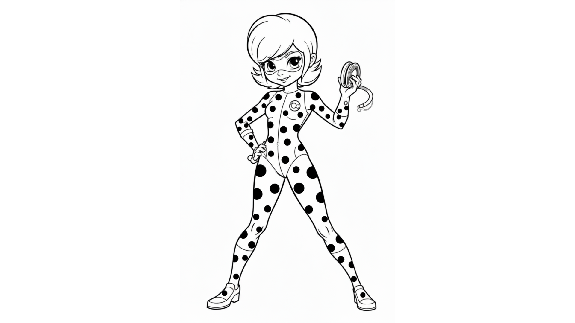 ladybug marinette in her iconic pose with yo yo