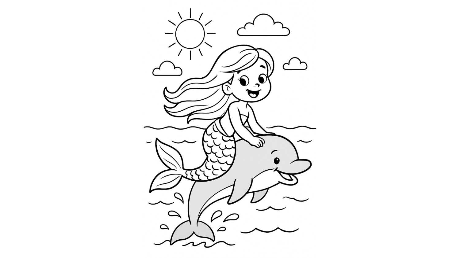 Mermaid Riding on a Dolphin