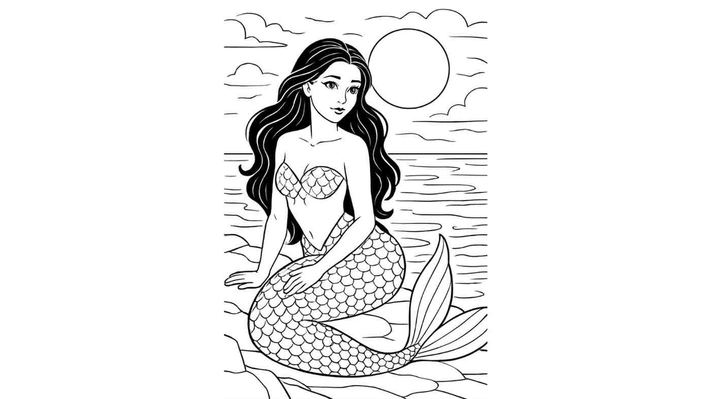 Mermaid Under the Moonlight