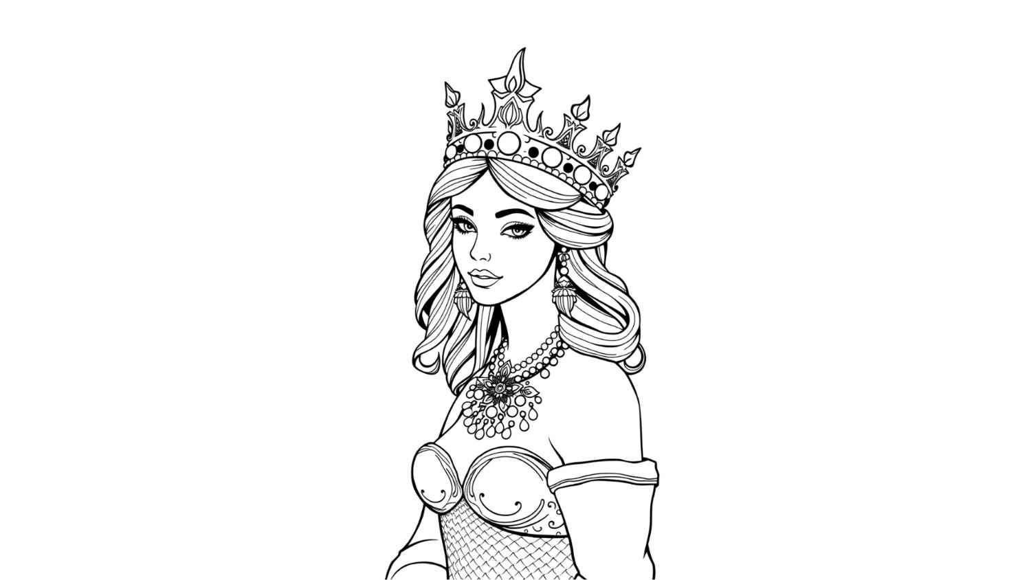 Mermaid with a Pearl Crown