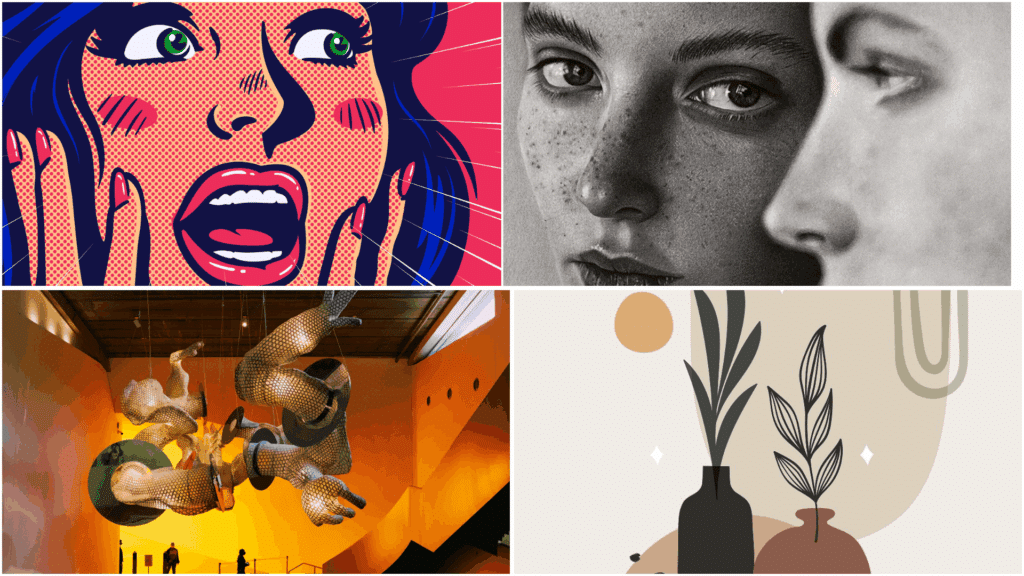 mid to late 20th century painting styles