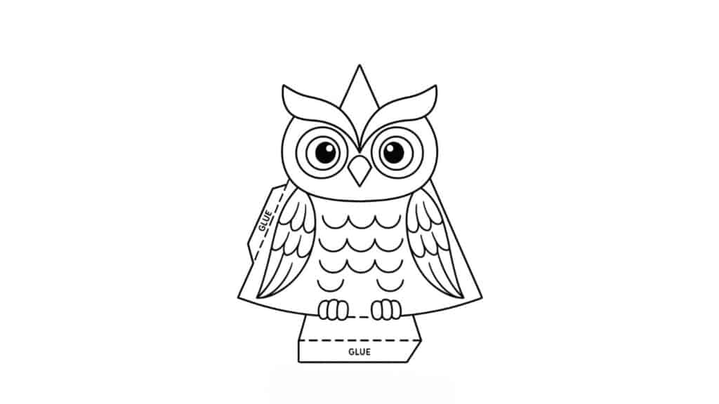 Owl 3D Cone Figure