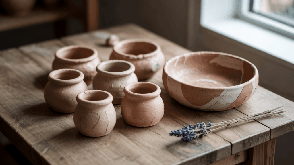 pinch pots and slab work