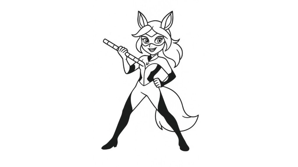 Rena Rouge with Her Flute