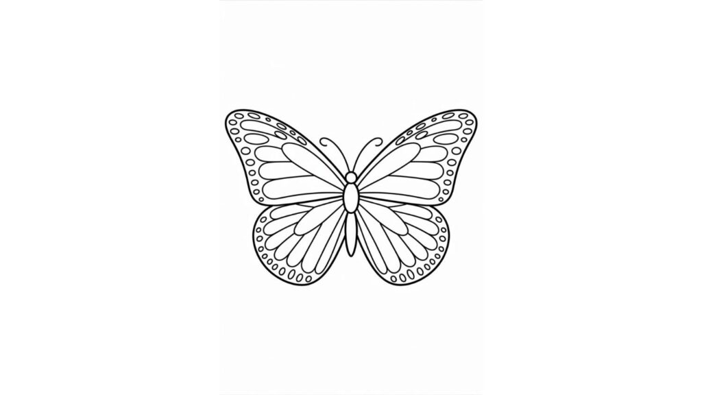 Simple Big-Wing Butterfly