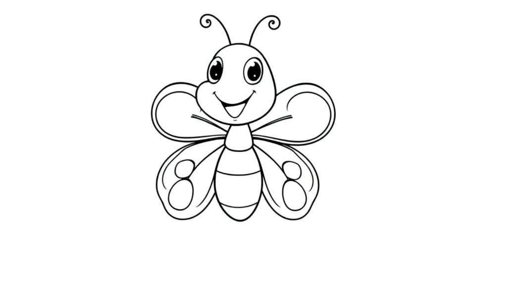 Smiling Cartoon Butterfly