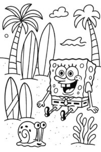SpongeBob at a Summer Beach Party
