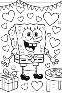 SpongeBob at a Valentine’s Day Party