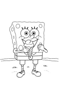 SpongeBob Eating Ice Cream in Summer