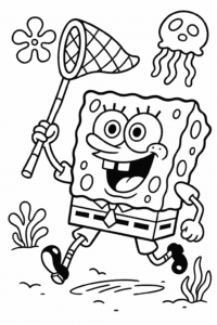 SpongeBob Jellyfishing Pose