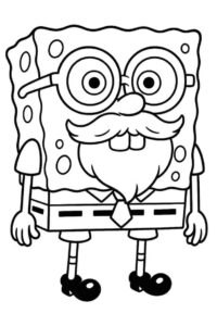 SpongeBob Meme with Glasses and Mustache