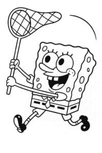 SpongeBob Swinging the Net