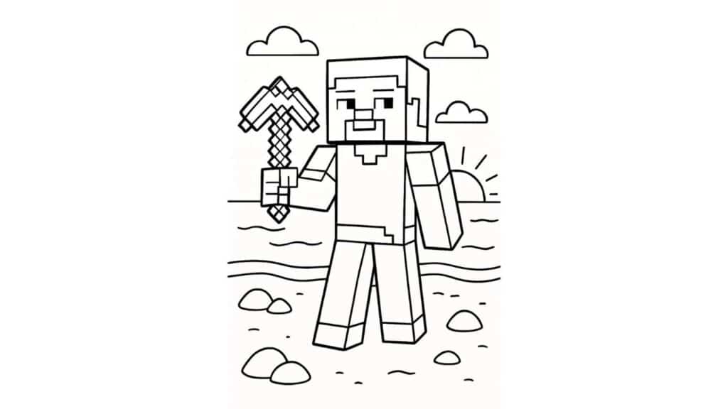 Steve with a Pickaxe