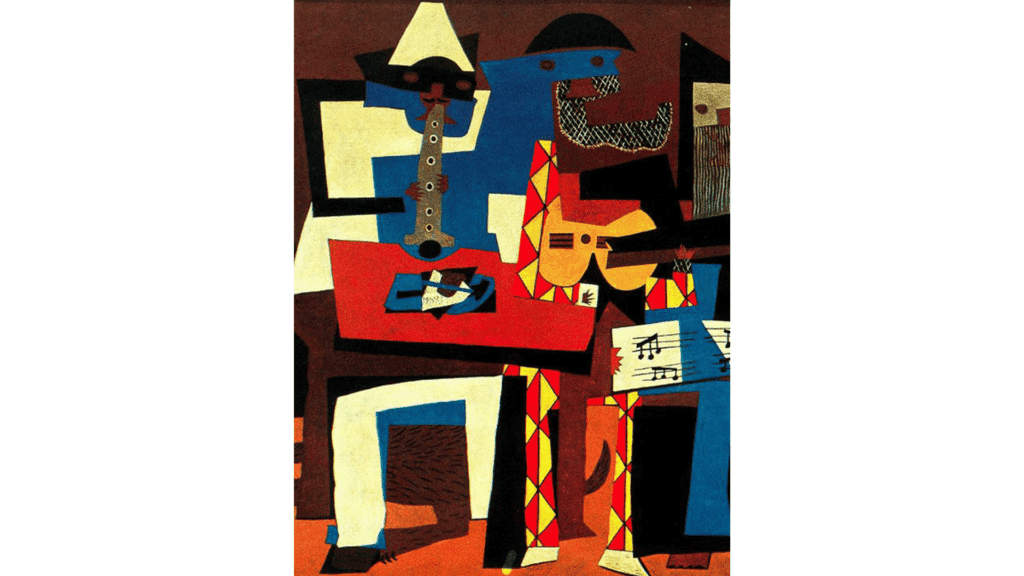 synthetic cubism paintings three musicians