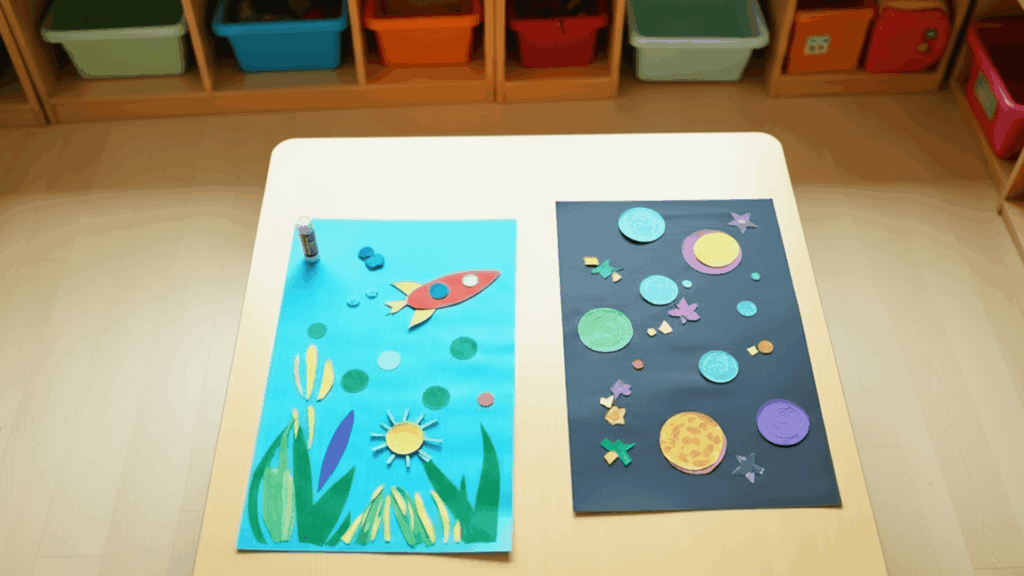 team-collage-art-class-game