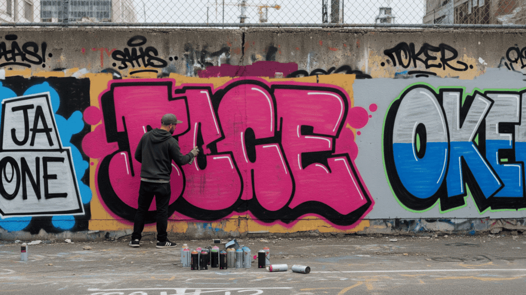 types of graffiti throw ups flops fast and bold